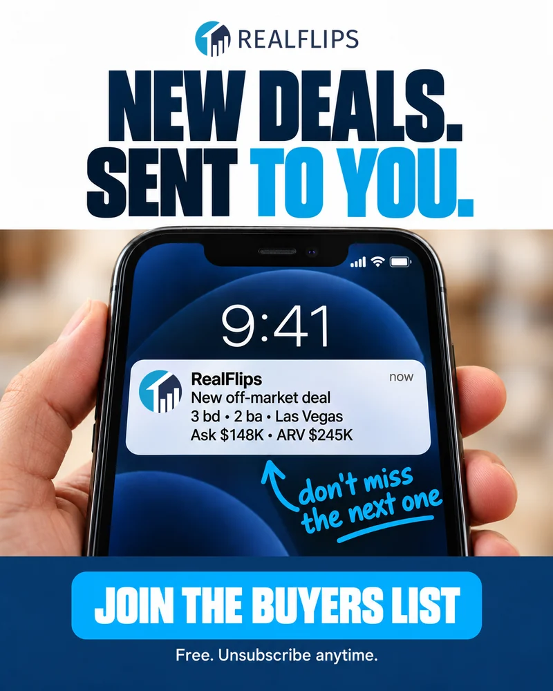 New deals sent to you.  Don't miss the next one.  Join the buyers list.  Free.  Unsubscribe anytime.